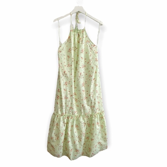 ZARA Dress, Floral Print Halter Midi Dress Size XS, NWT - Picture 1 of 14